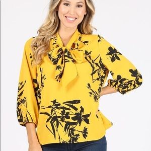 Yellow floral blouse available in XL
